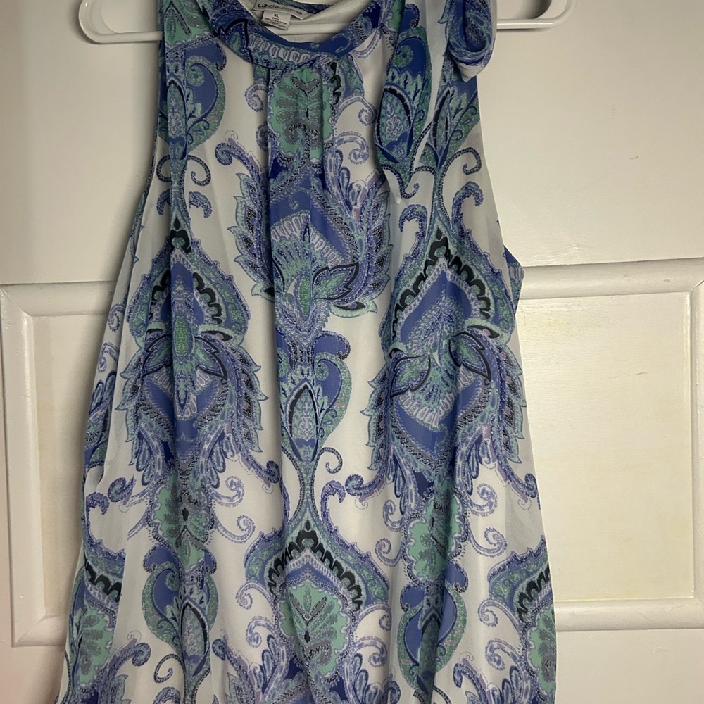 Paisley Print Sleeveless Top